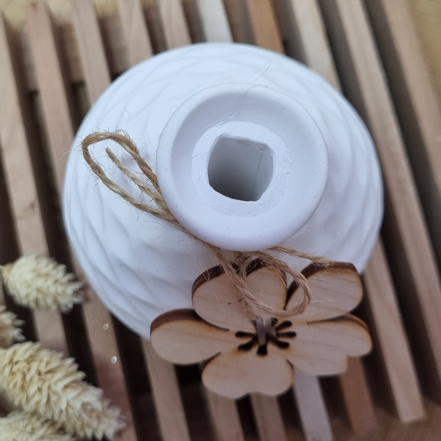 Dekorative Vase für Trockenblumen oder Mini-Kerzen 13mm