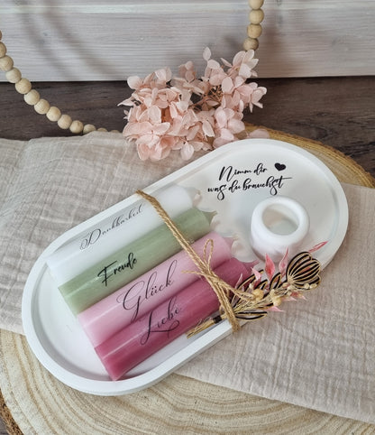 Kerzenset Geschenkset "Nimm dir was du brauchst"