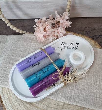 Kerzenset Geschenkset "Nimm dir was du brauchst"