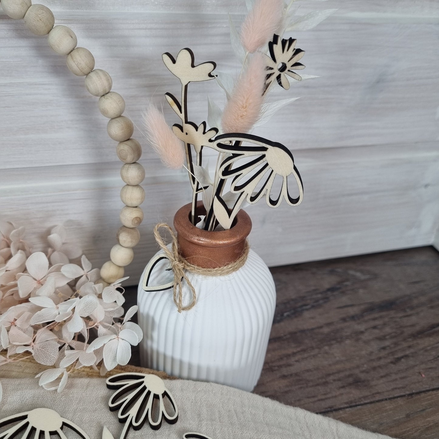 Wildblumen 1 Holzblumen in verschiedenen Größen | Lasercut | Blumenstrauß aus Birkenholz