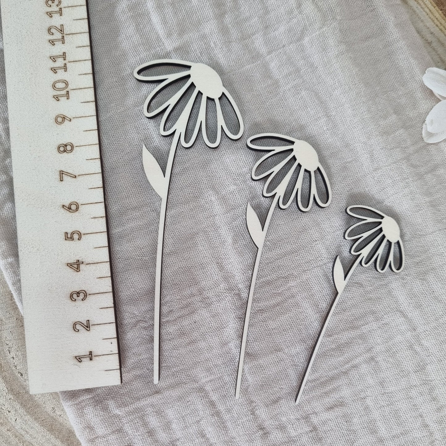 Wildblumen 1 Holzblumen in verschiedenen Größen | Lasercut | Blumenstrauß aus Birkenholz