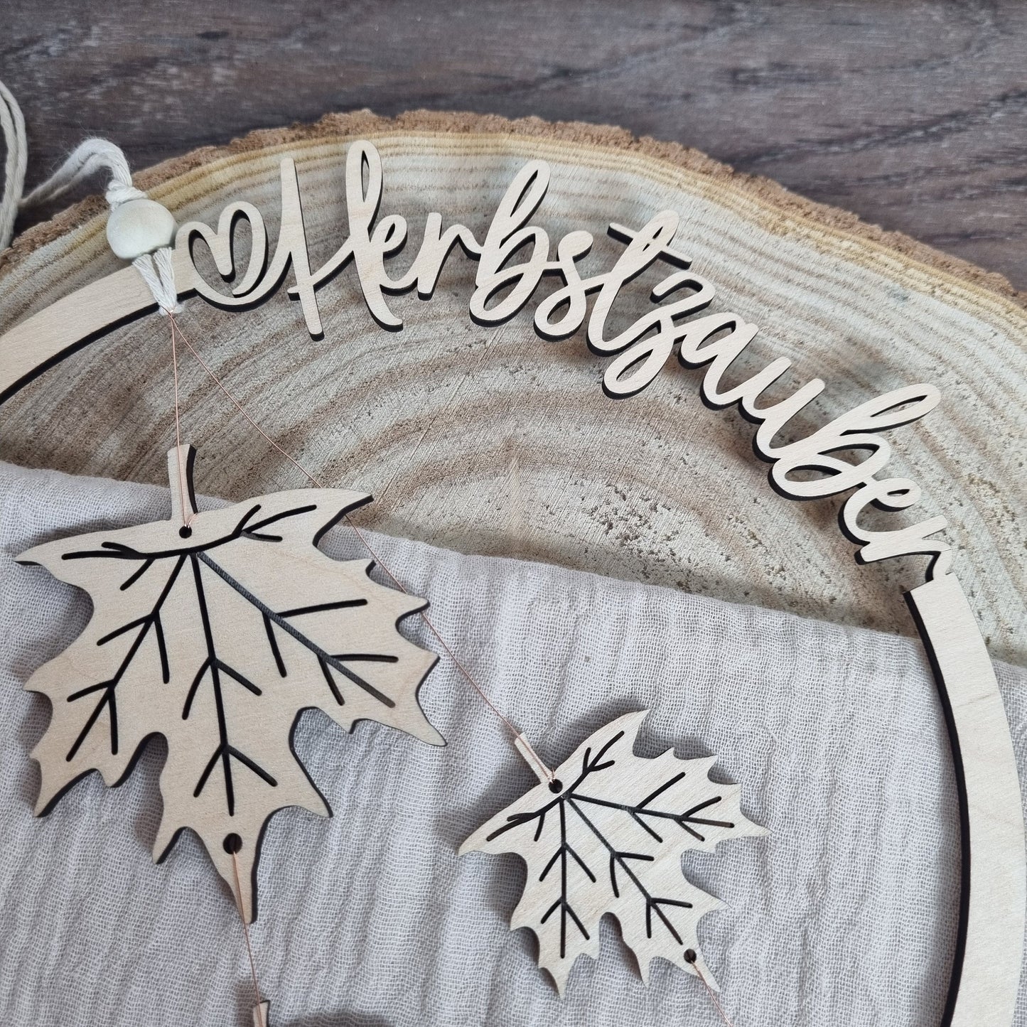 Dekorativer Türkranz "Herbstzauber" | Herbstkranz mit Trockenblumen | herbstlicher Dekokranz | Loop Herbst | Fensterdekoration