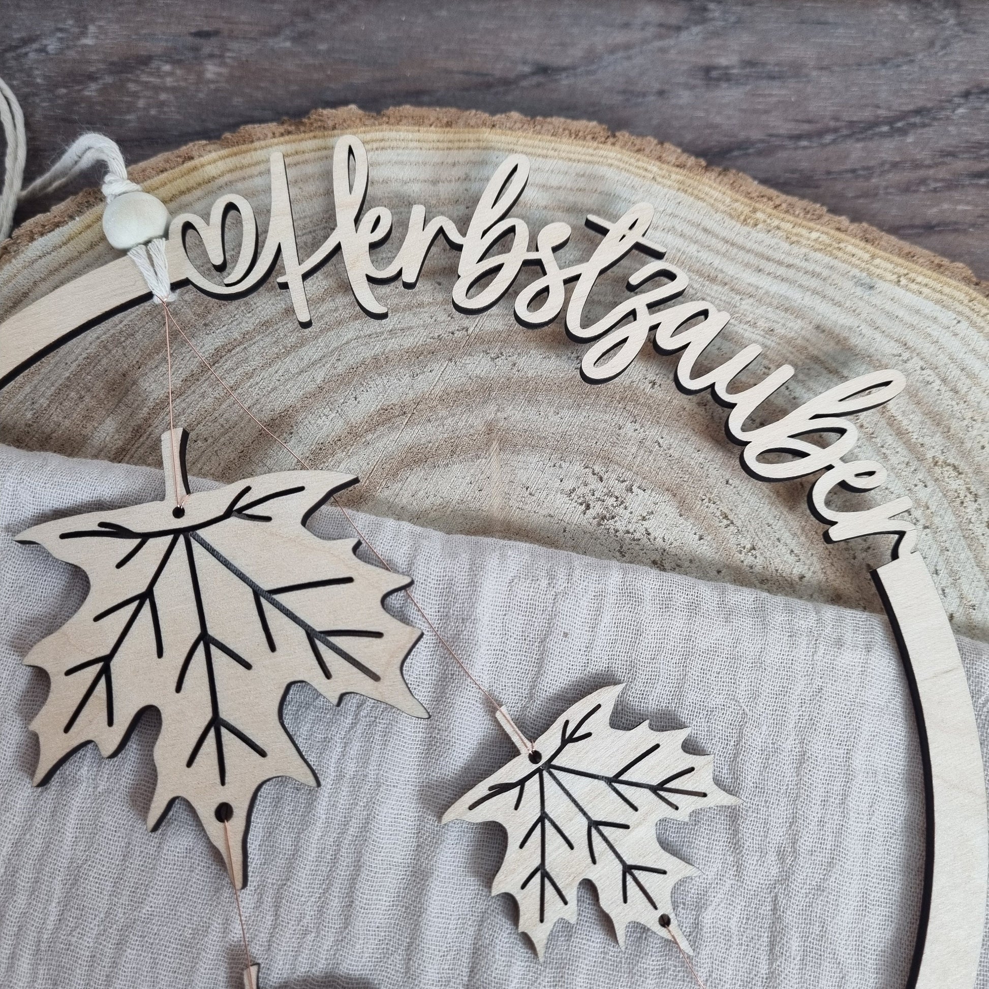 Dekorativer Türkranz "Herbstzauber" | Herbstkranz mit Trockenblumen | herbstlicher Dekokranz | Loop Herbst | Fensterdekoration