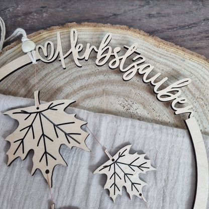 Dekorativer Türkranz "Herbstzauber" | Herbstkranz mit Trockenblumen | herbstlicher Dekokranz | Loop Herbst | Fensterdekoration