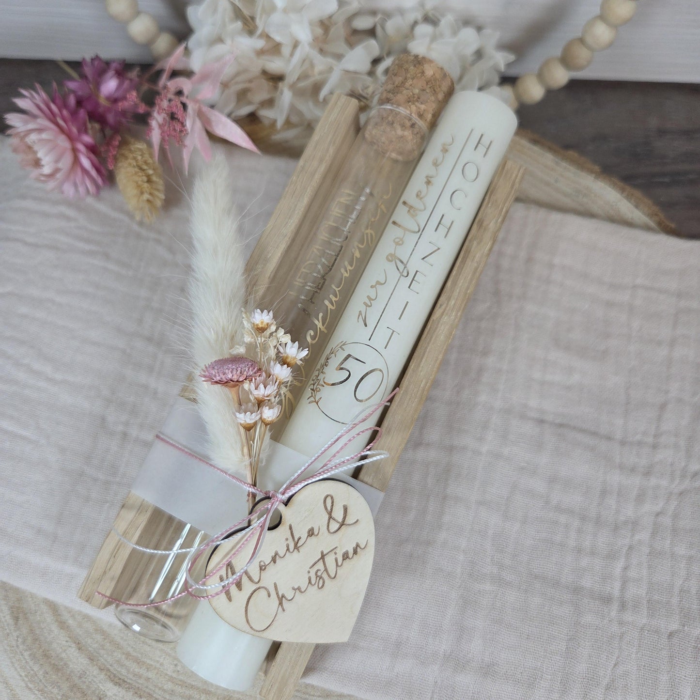 Geldgeschenk zur goldenen, silbernen, diamantenen Hochzeit | Geschenkset | Silberhochzeit | Goldhochzeit | Diamanthochzeit personalisierbar