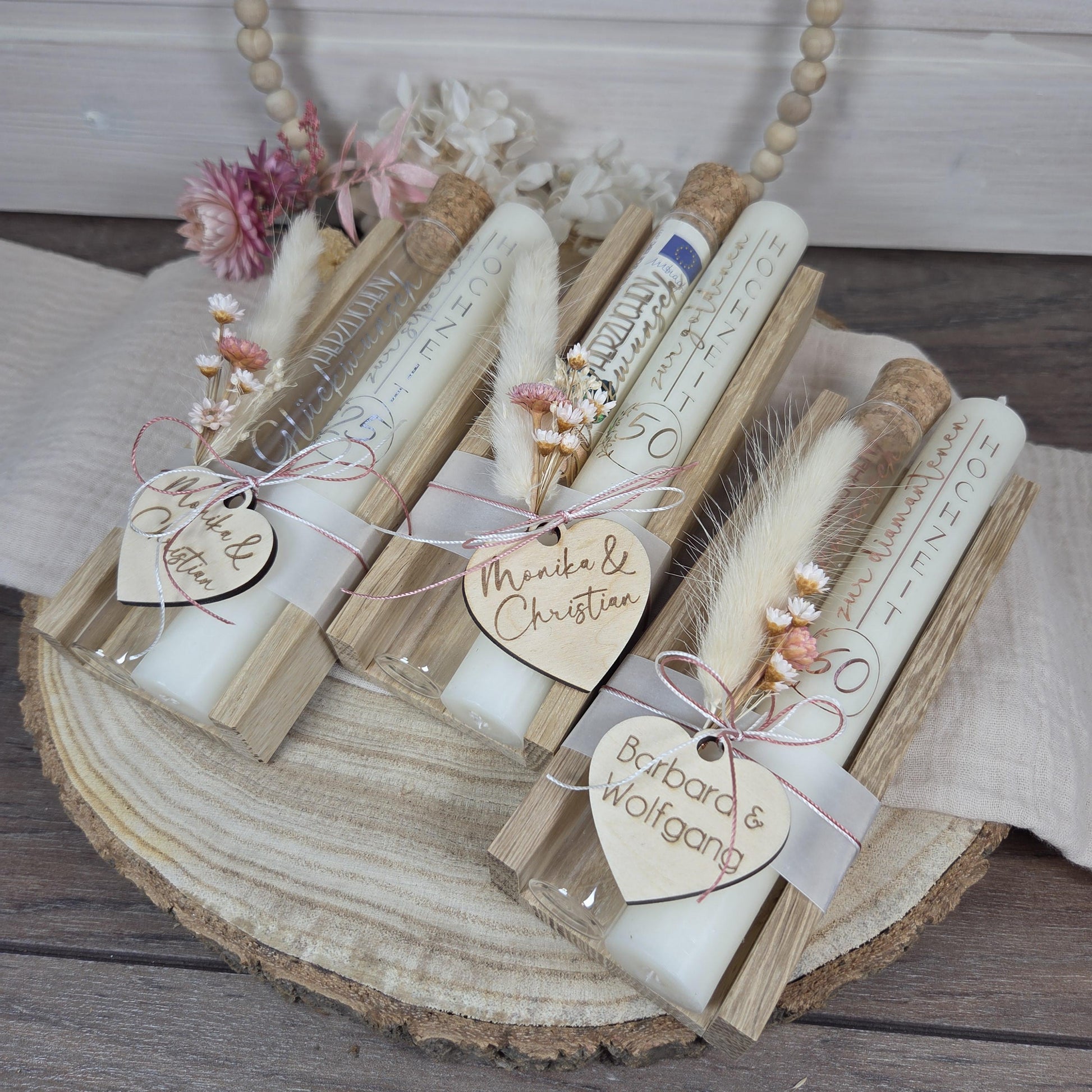 Geldgeschenk zur goldenen, silbernen, diamantenen Hochzeit | Geschenkset | Silberhochzeit | Goldhochzeit | Diamanthochzeit personalisierbar
