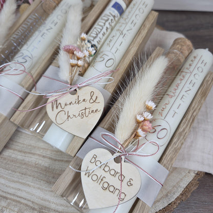 Geldgeschenk zur goldenen, silbernen, diamantenen Hochzeit | Geschenkset | Silberhochzeit | Goldhochzeit | Diamanthochzeit personalisierbar