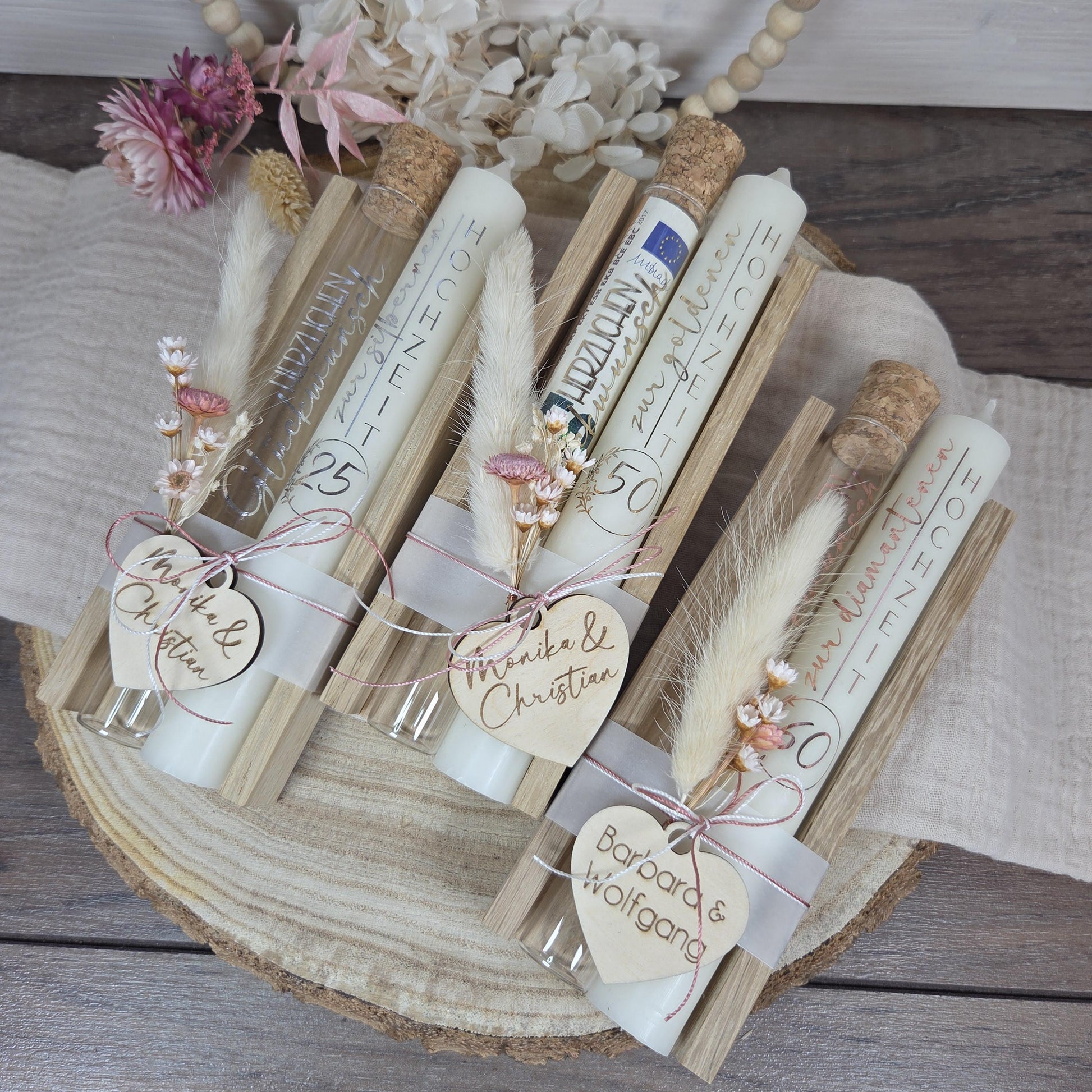 Geldgeschenk zur goldenen, silbernen, diamantenen Hochzeit | Geschenkset | Silberhochzeit | Goldhochzeit | Diamanthochzeit personalisierbar