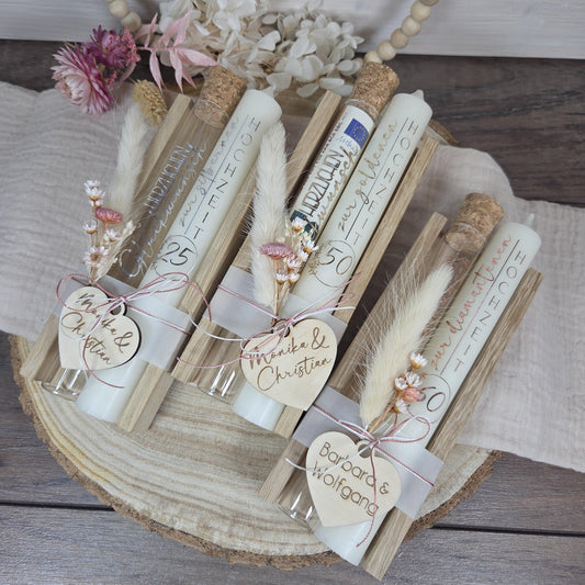 Geldgeschenk zur goldenen, silbernen, diamantenen Hochzeit | Geschenkset | Silberhochzeit | Goldhochzeit | Diamanthochzeit personalisierbar