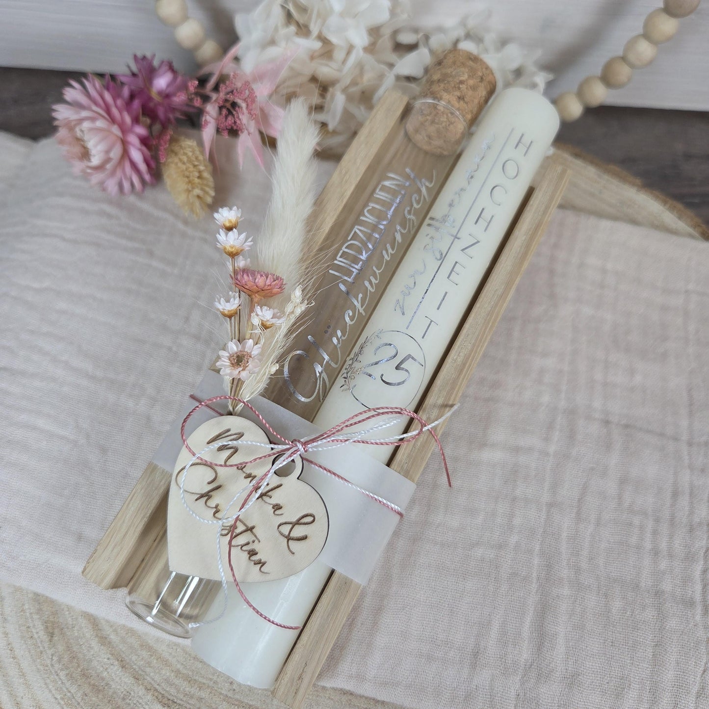 Geldgeschenk zur goldenen, silbernen, diamantenen Hochzeit | Geschenkset | Silberhochzeit | Goldhochzeit | Diamanthochzeit personalisierbar