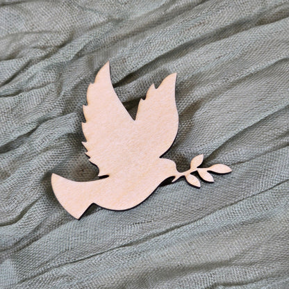 Streudeko Tischdeko zu Kommunion Konfirmation Taufe Firmung aus Holz 10 Stk | Lasercut Tischdekoration | Fisch Kreuz Taube Herz