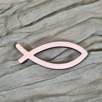 Streudeko Tischdeko zu Kommunion Konfirmation Taufe Firmung aus Holz 10 Stk | Lasercut Tischdekoration | Fisch Kreuz Taube Herz