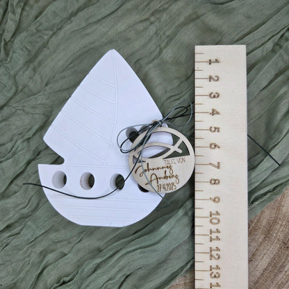Personalisiertes Geldgeschenk Boot zu Taufe Kommunion Konfirmation Firmung | Tischdekoration