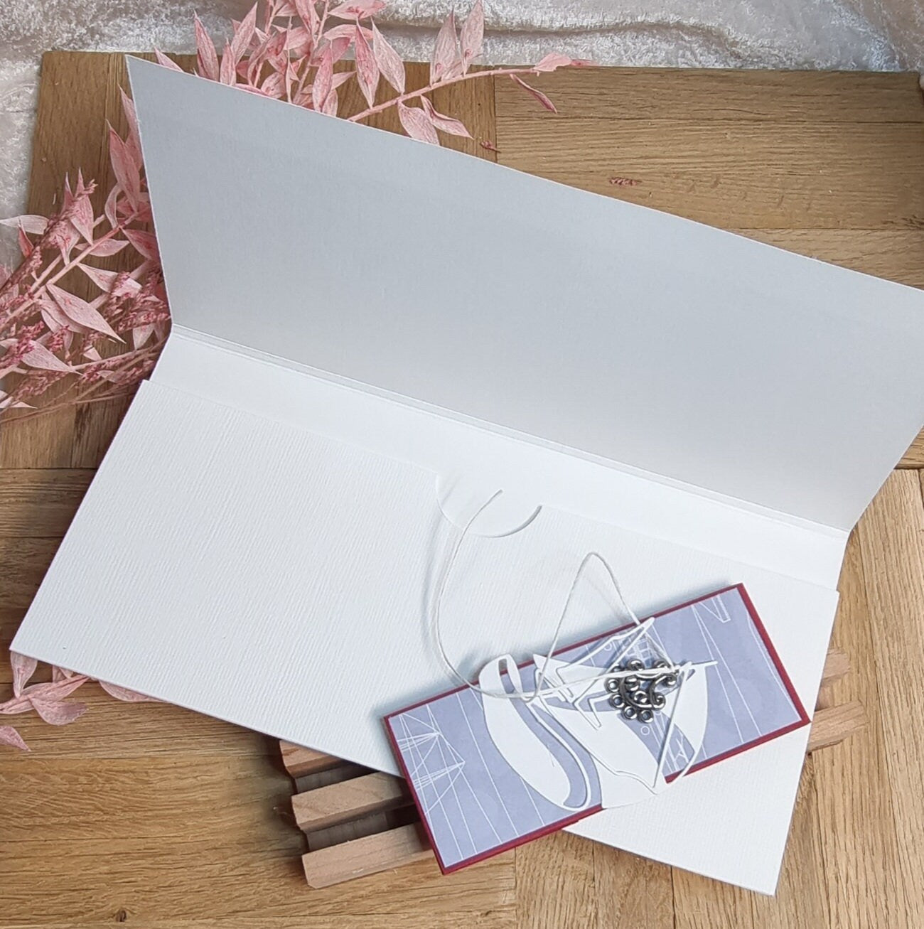 Reisegutschein - Gutscheinkarte maritim - Geschenkgutschein handgemacht