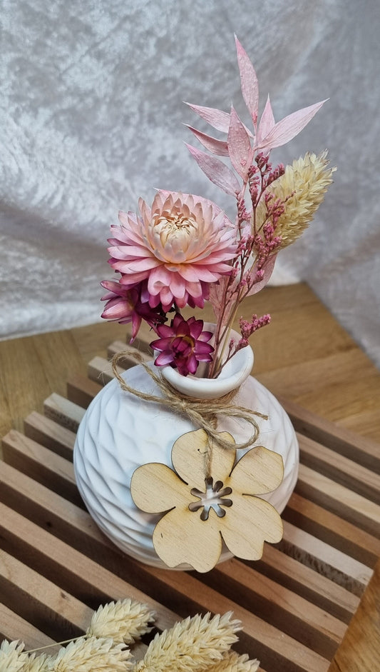 Dekorative Vase für Trockenblumen oder Mini-Kerzen 13mm